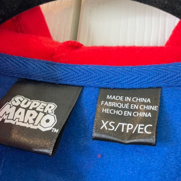 Seven Times Six Super Mario Boy's Long Sleeve Zip Up Hoodie Multicolored Size XS - Picture 7 of 9
